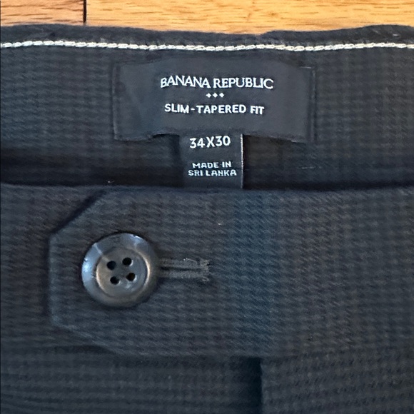 Banana Republic Men's Charcoal Grey Slim Tapered Fit Dress Pants Sz 34 - Picture 5 of 7